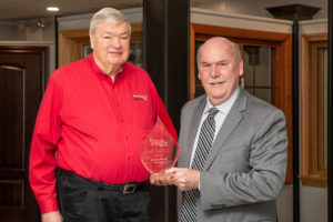 Receiving Torch award