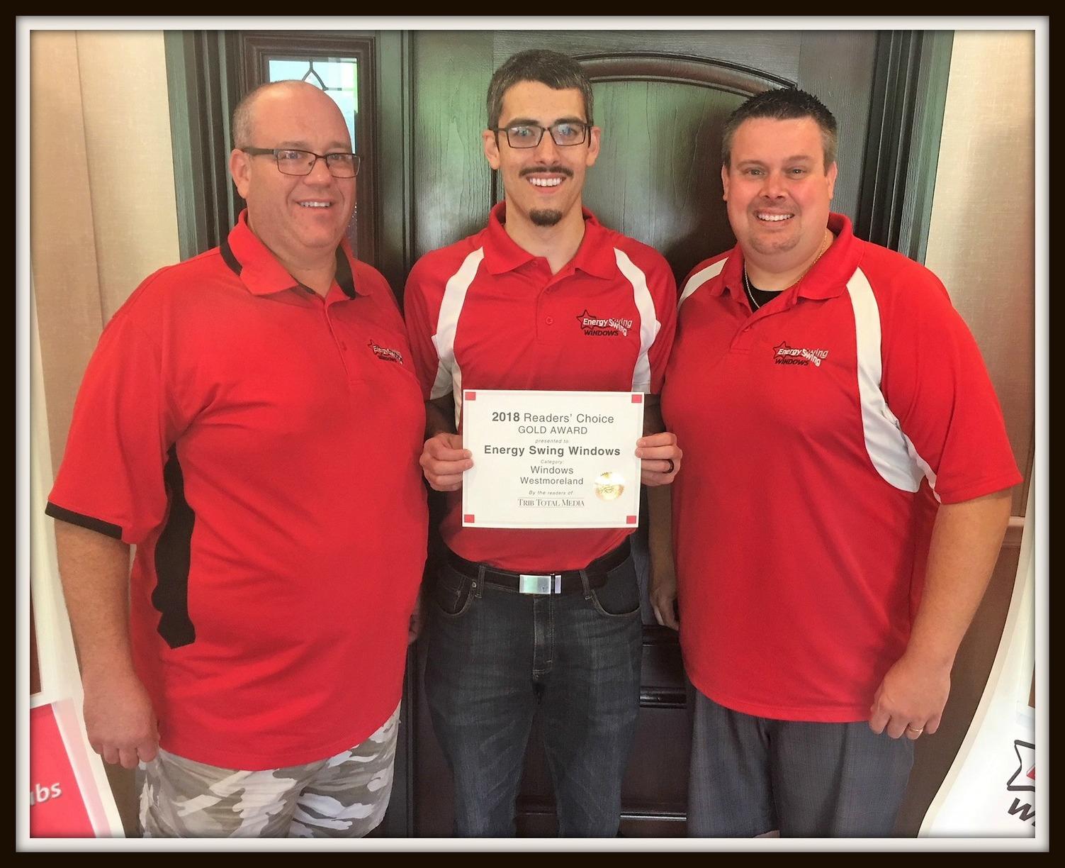 three men receive award