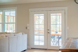 White transparent Door Installed in the Luxary house